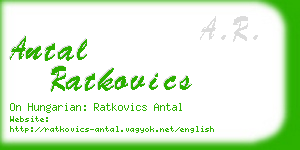 antal ratkovics business card